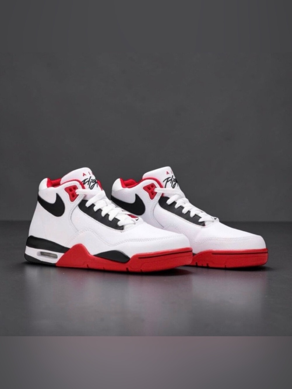 Nike Men’s flight legacy retro White/Red/Black High-Top Sneakers